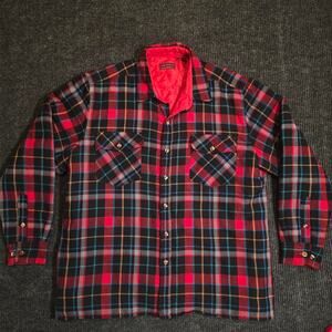 Vintage 80s Allen Wickfield Wool Flannel. mens XL